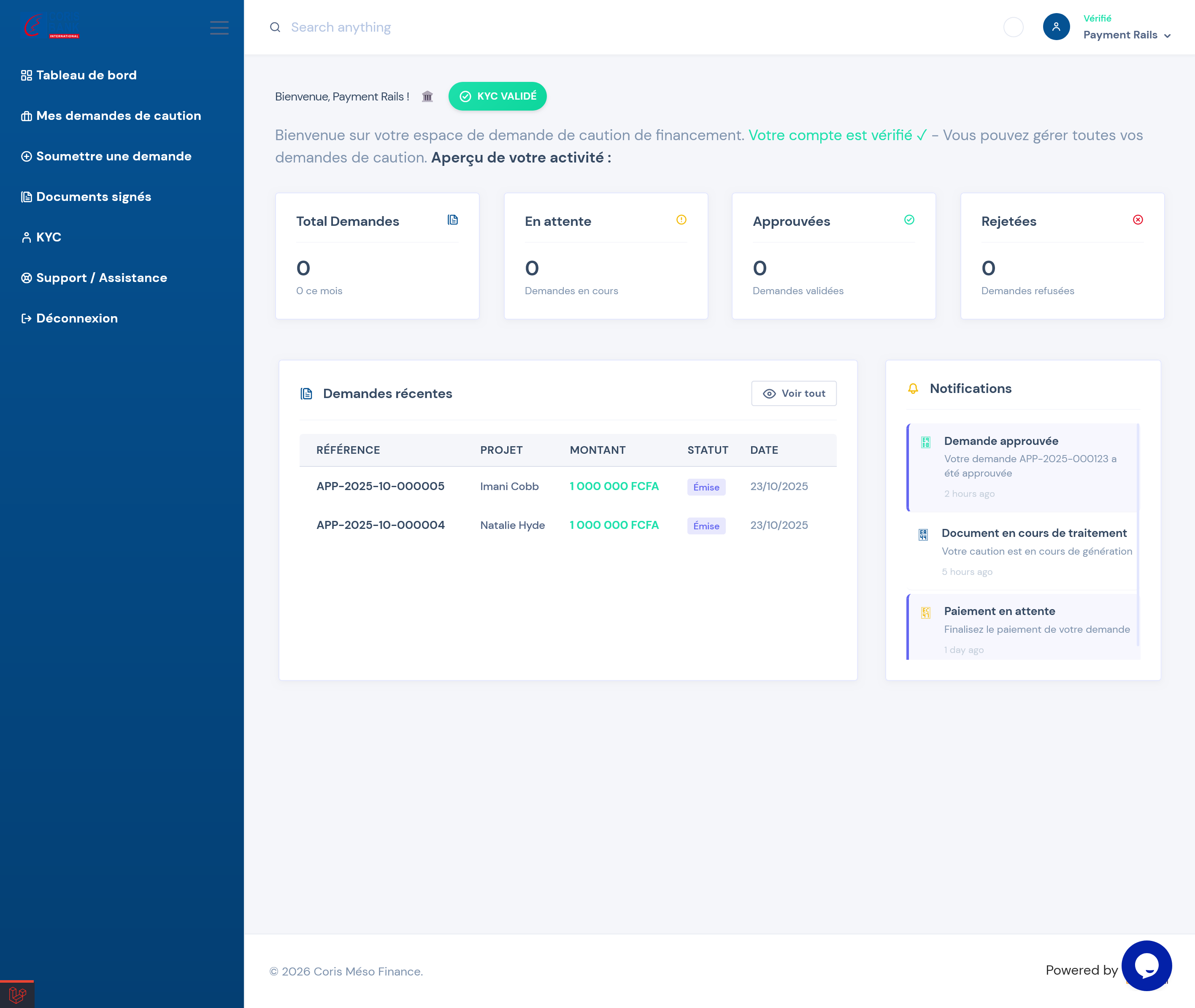 Administration des clients (capture 2)